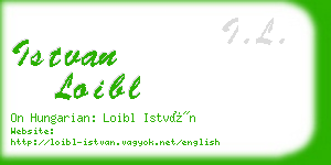 istvan loibl business card